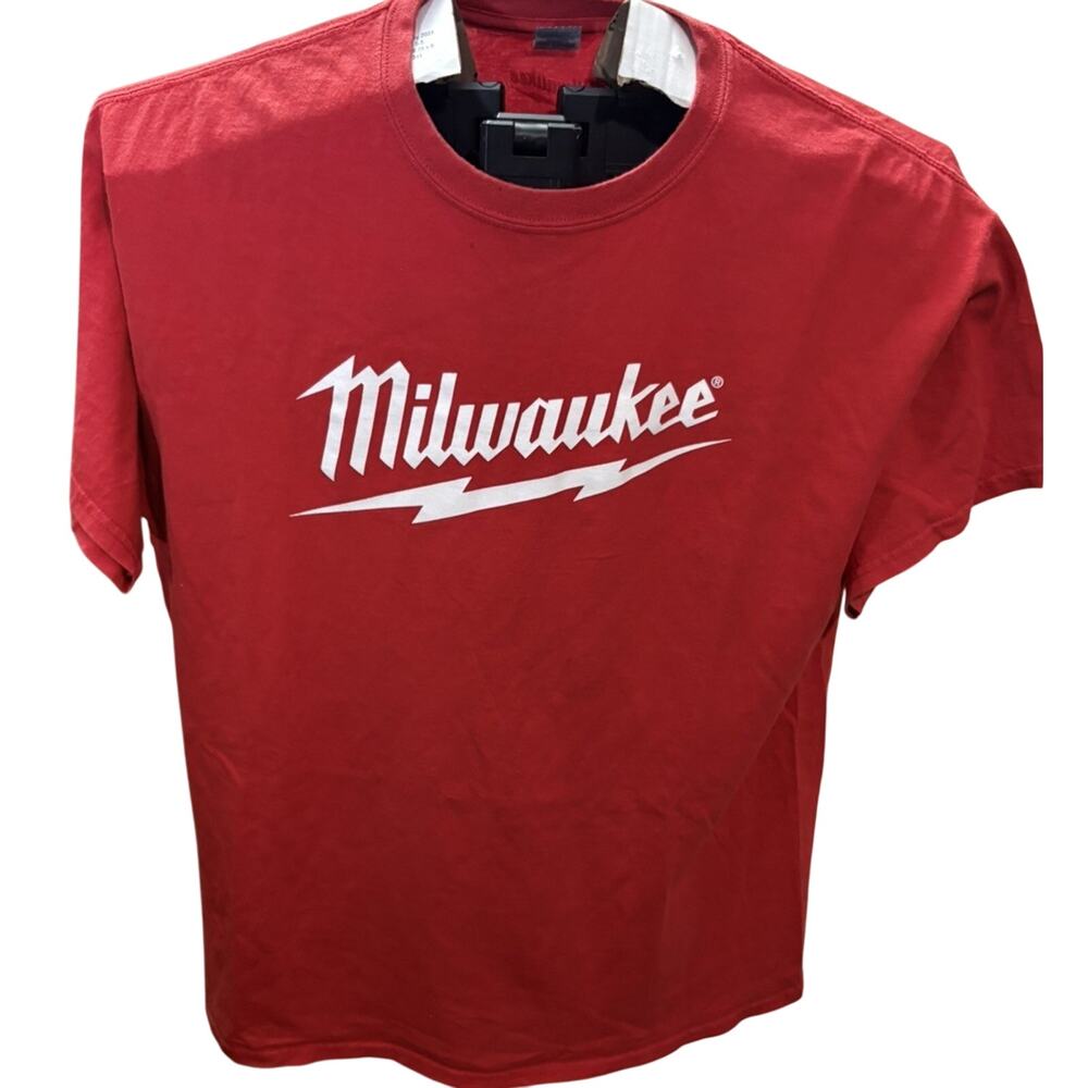 Large Red Milwaukee T-Shirt, Short Sleeve